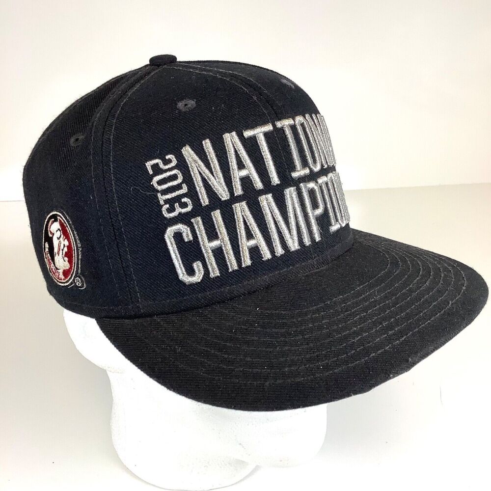 Vtg Nike NCAA Florida State FSU Logo SnapBack Hat Cap 2013 National Champions